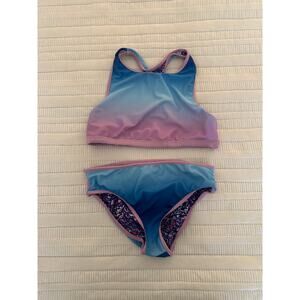 Eddie Bauer Girls 12 Reversible Swimsuit